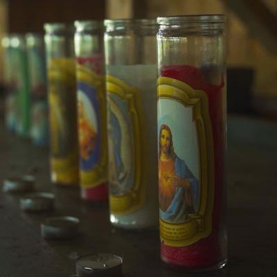 A solemn moment at the Ste. Anne Mission